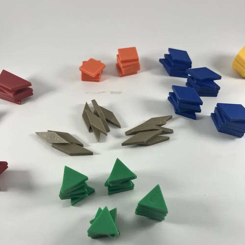 Pattern Blocks Set 93pc Educational Math Shapes Kids Learning Toy - Picture 9 of 10